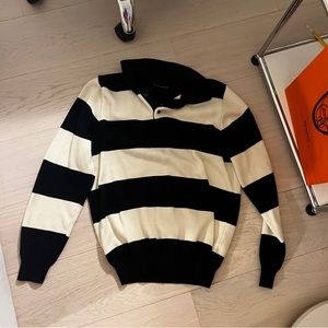 Brandy Melville Black and White Striped Top